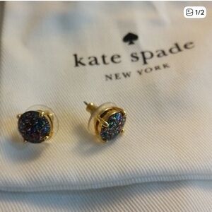 💐Kate Spade black multicolour glitter stud earrings